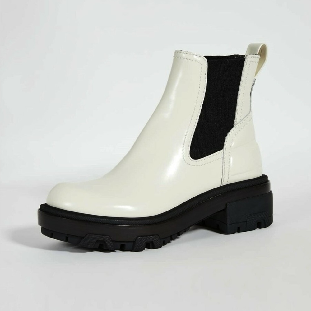 rag & bone Shaye Genuine Leather Boots in Antique White Women’s Size US 7